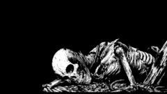 Black and white skeletons