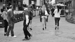 Black and white street Bucharest