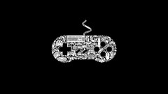 Black and white Technology Gamer keyboards minimalistic artwork 