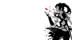 Black and white weapons Katana tie white background armor 