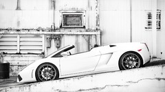 Black and white white Lambo convertible cabriolet gallardo 