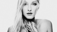 Black and white white woman white background faces monochrome 