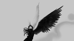 Black and white wings