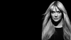 Black and white woman faces blondes models Victoria Lopireva