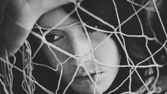 Black and white woman fashion green eyes brunettes fashion 