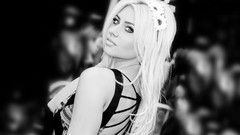 Black and white woman models Aly Michalka