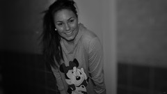 Black and white woman monochrome brunettes brownies grayscale 