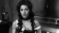 Black and white woman monochrome brunettes long dress Mili 