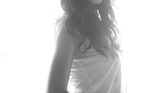 Black and white woman monochrome brunettes models tight 