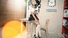 Black and white woman school asians models Korean Han Ga Eun