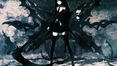 Black Anime braid anime girls black rock shooter