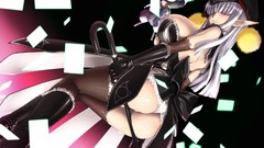 Black ass blade Anime dress gloves anime girls underwear 