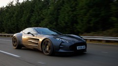 Black Aston Martin roads One-77