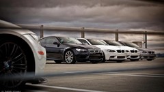 Black Auto white cars bmw m3 vehicles streets skyscapes German 