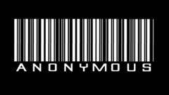 Black background Anonymous barcode