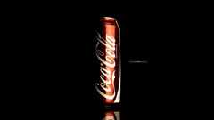 Black background black coca-cola