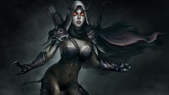 Black background elves world of warcraft sylvanas windrunner