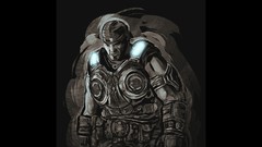 Black background gears gears of war fan art epic games video 