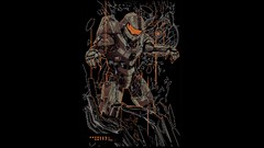 Black background H1 fan art halo video games bungie master 