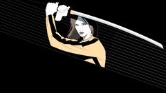 Black background lines Kill Bill Swords fan art craig drake 