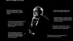 Black background Milton Friedman