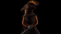 Black background puss in boots rapier movie posters