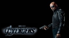 Black background samuel l jackson Nick Fury S.H.I.E.L.D. The 