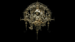 Black background sculptures emperor