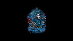 Black background Simple Background The Addams Family Wednesday 