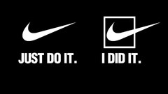 Black background slogan Nike brands just do it Quotes
