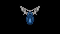 Black background ultramarine