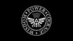 Black background wisdom courage the legend of zelda zelda 