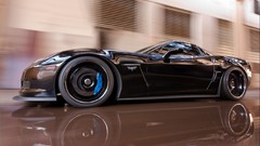 Black Batman wheels traffic Chevrolet Speed Corvette 