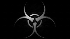 Black biohazard logos