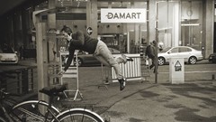 Black black and white cars monochrome streets phones public 