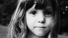 Black black and white eyes white woman children faces little 