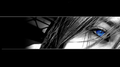 Black blue eyes selective