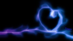 Black blue love white smoke Violet black background Hearts 