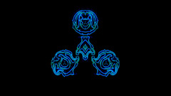 Black blue neon Center