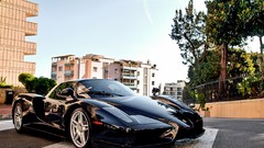 Black cars attila sports cars ferrari enzo