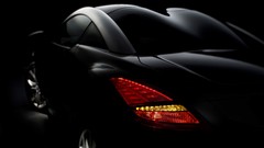 Black cars close-up back Peugeot black background vehicles 