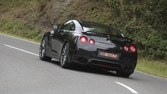 Black cars Nissan roads vehicles nissan gtr nissan gt-r Nissan 