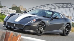 Black cars sydney harbour bridge Ferrari 599 Ferrari 599 GTO