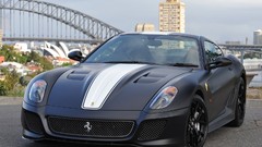 Black cars sydney harbour bridge Ferrari 599 Ferrari 599 GTO