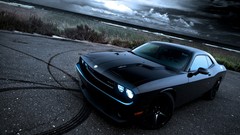 Black cars vehicles black cars Dodge Challenger SRT