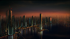 Black cityscapes dark architecture