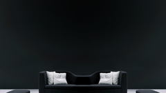 Black couch white