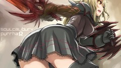 Black dark ass lace shield gloves Swords blondes skirts long 