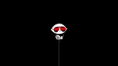 Black dark children DJ glasses Family Guy funny minimalistic 
