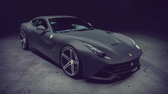 Black dark Ferrari carbon fiber ferrari f12 berlinetta